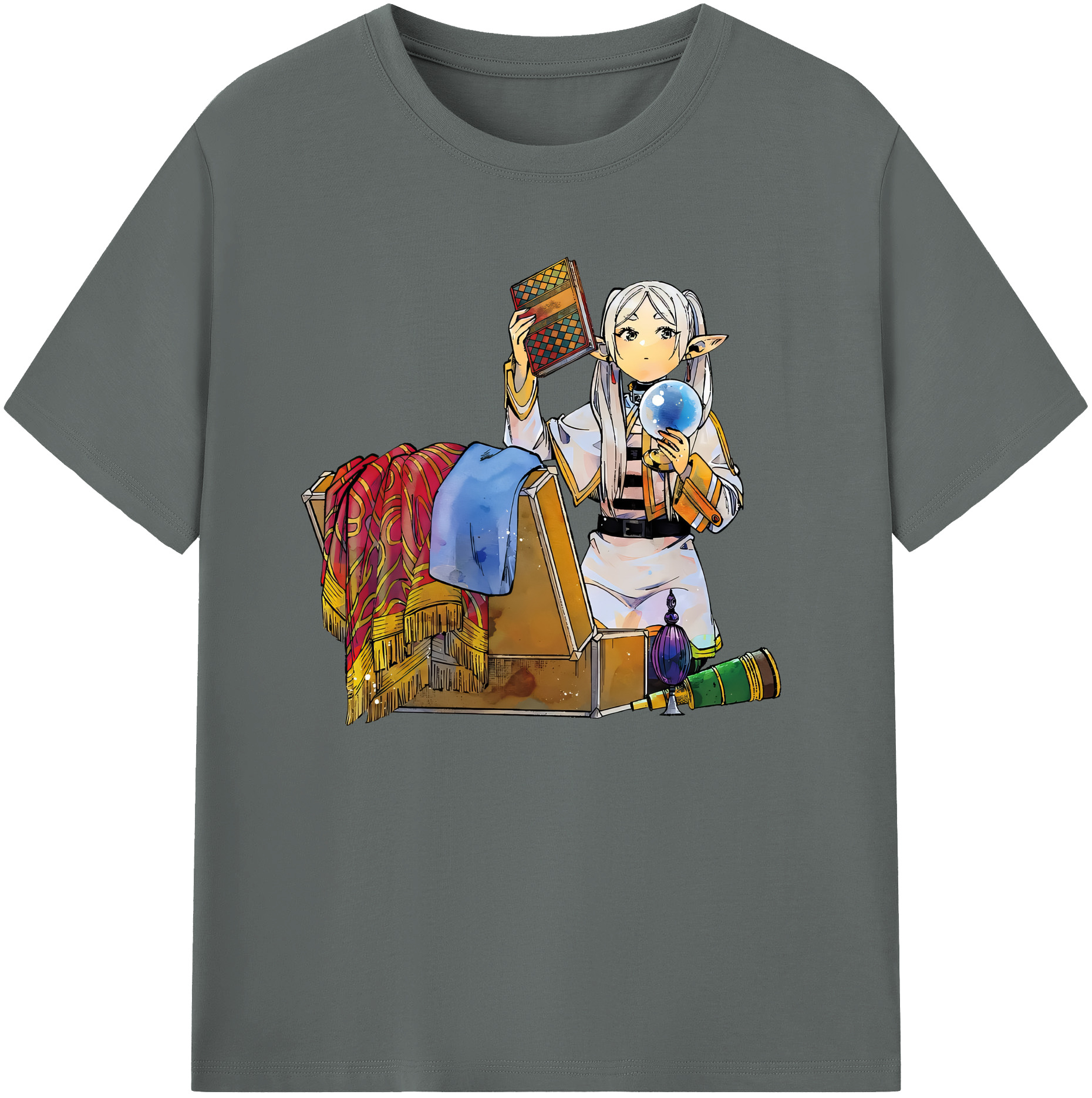 （画像用） 葬送のフリーレン Frieren 綿100％ メンズ半袖Tシャツ｜肌触りやわらか＆通気性